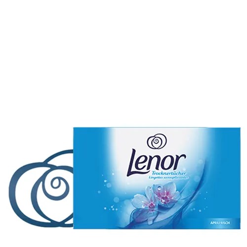 Lenor Trocknertücher Aprilfrisch, 34 Tücher für weiche Wäsche (2 von 2)