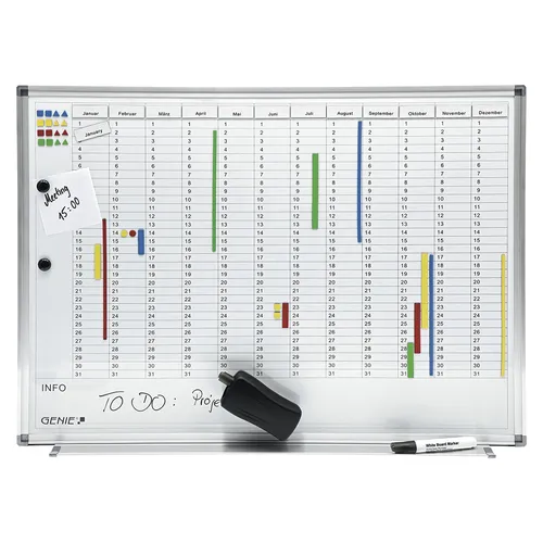 GENIE AP2000 Jahresplaner Magnettafel – Terminplaner Whiteboard (2 von 2)