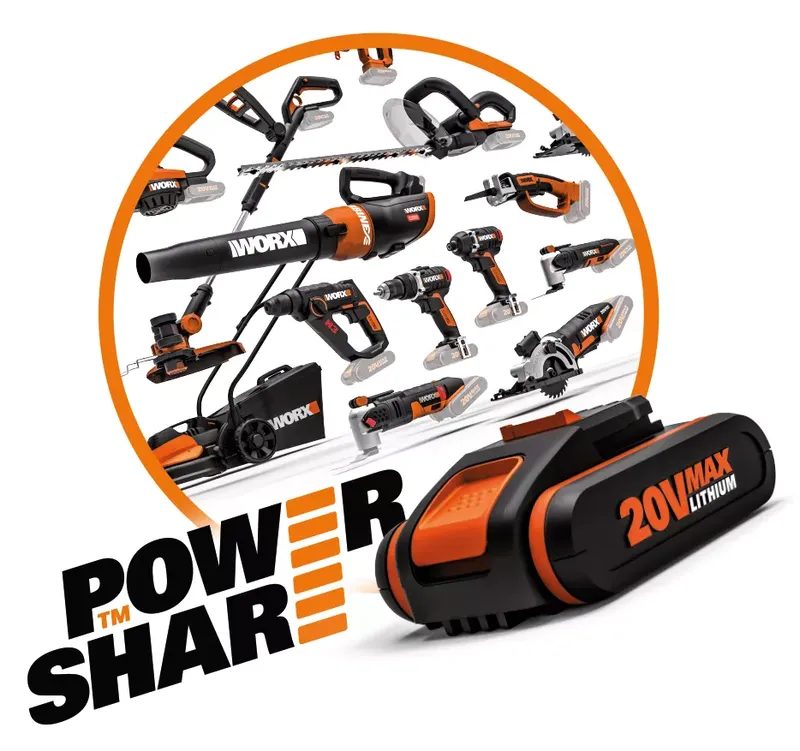 Worx 3,8Ah 20V MAX Akku WA3553 WA3556 WA3551 WA3639 (2 von 7)