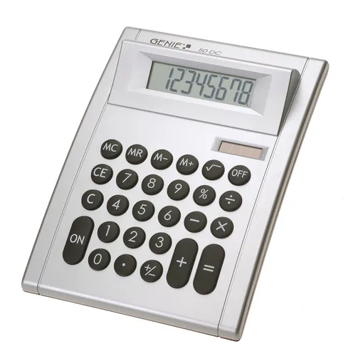 Genie Taschenrechner 50 DC, 8-stelliges LC-Display, Solar- und Batteriebetrieb (2 von 2)
