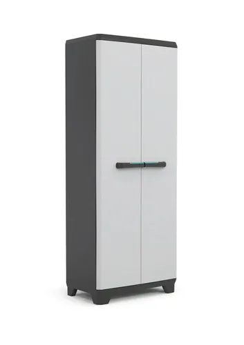 Keter Linear Kunststoffschrank, hoch, hellgrau/schwarz/blau (2 von 5)