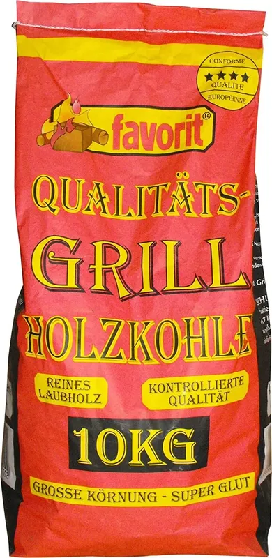 ReinigungsBerater Holzkohle 10 kg, Favorit Qualitäts Grillholzkohle Holzkohle mit hohem Brennwert, aus reinem Laubholz geköhlert 1000 (2 von 2)