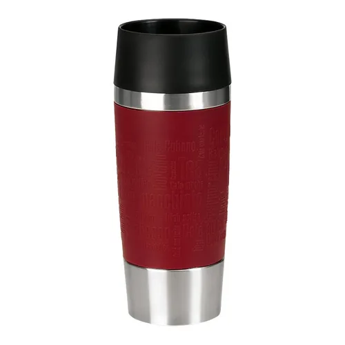 Emsa N20204 Travel Mug Classic Isolierbecher 0,36 Liter | neuer Komfort-Schraubverschluss | Edelstahl | 4h heiß und 8h kalt | 100% dicht | spülmaschinenfest | 360°-Trinköffnung | Dunkelrot (2 von 2)
