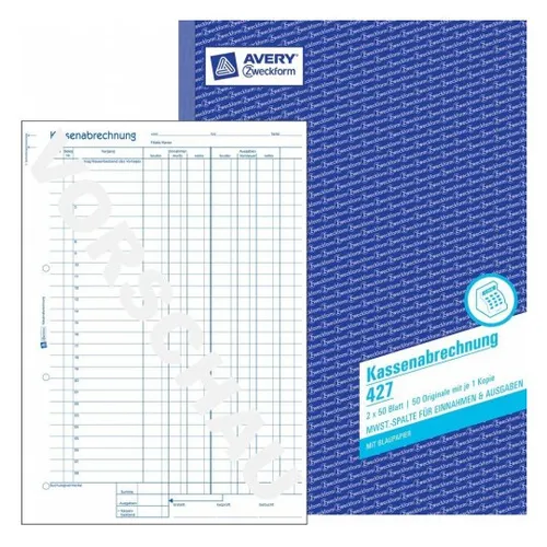 AVERY Zweckform Kassenbuch EDV Formularbuch 426 (2 von 7)