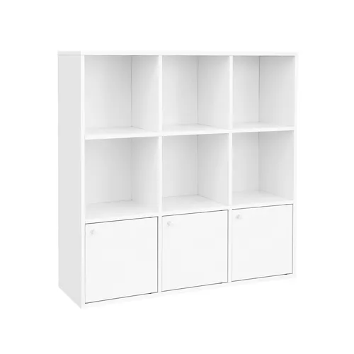 Vasagle Bücherregal LBC33WT, weiß, 9 Fächer mit Türen (2 von 8)