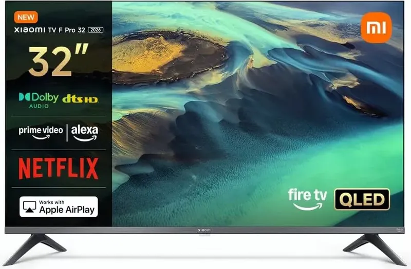 Xiaomi TV F Pro 32, 32 Zoll (81 cm), QLED, Smart TV, Fire OS7, Triple Tuner DVB-C/S/S2/T/T2,Dolby Audio™, DTS Virtual:X, DTS-HD, Sprachsteuerung mit Alexa, Kompatibel mit Apple AirPlay (2 von 9)