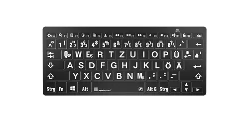 Logickeyboard XL-Print White on Black DE Wireless-Tastatur (2 von 7)