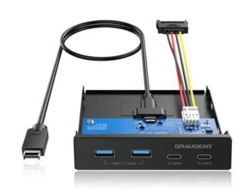 GRAUGEAR 4-Port USB 3.2 Gen2 Frontpanel (2 von 2)