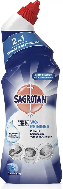 Sagrotan WC-Reiniger Ozeanfrische – 2in1 Reinigungsmittel mit Antischmutzfilm (2 von 2)