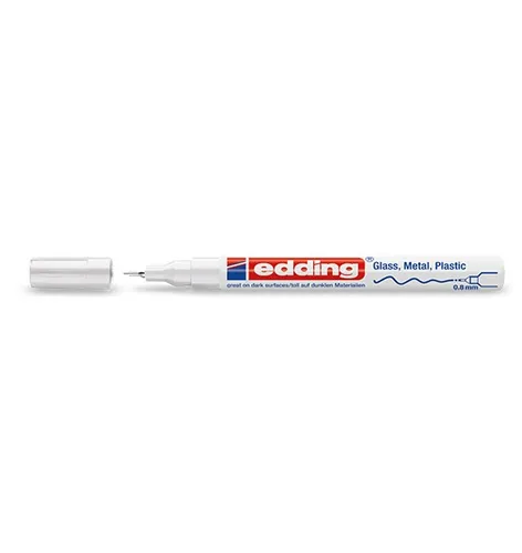edding 780 Permanent Lackmarker Weiß Extra Fein Nadelspitze 1 (2 von 2)