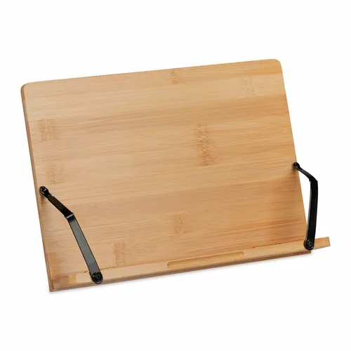 Relaxdays Leseständer, Bambus, 4 Neigungswinkel, klappbar, Buchablage H x B: 19 x 28 cm, für Bücher & Tablets, Natur (2 von 8)