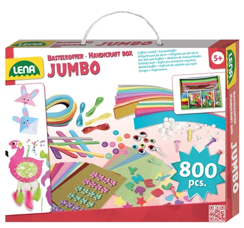 Lena Bastelset 42664 Bastelkoffer Jumbo, pink, 800 Teile (2 von 3)