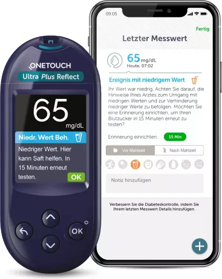 OneTouch Ultra Plus Reflect Blutzuckermessgerät mmol/l (2 von 4)