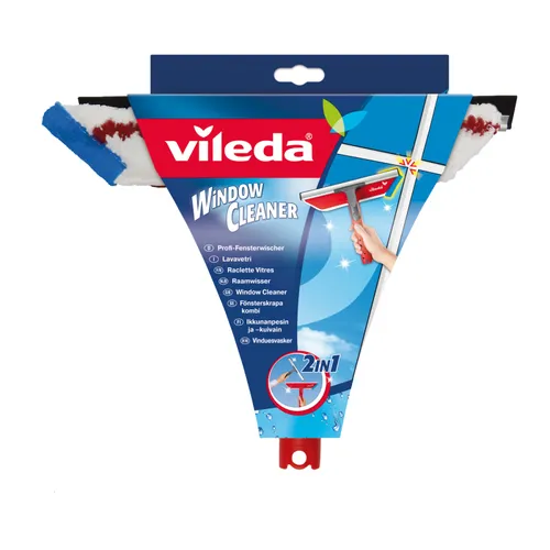 Vileda Fensterreinigungsset Profi 2in1, für Glas, Abzieher mit Einwascher (2 von 5)