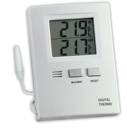 Digitales Thermometer für Innen und Außen mit Außenfühler (2 von 2)