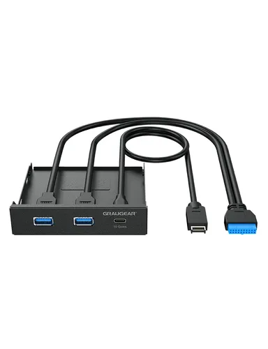 GRAUGEAR USB-HUB Multi Front Panel, USB 3.2 Gen2 Type-C (2 von 2)