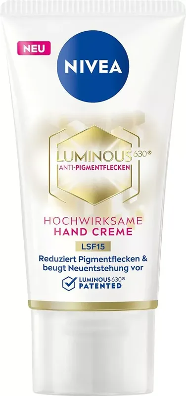 NIVEA Luminous 630 Hand Creme LSF15 (50 ml), Pflegecreme reduziert Pigmentflecken und beugt der Neuentstehung vor, hochwirksame Anti-Pigmentflecken Creme für die Hände (2 von 3)