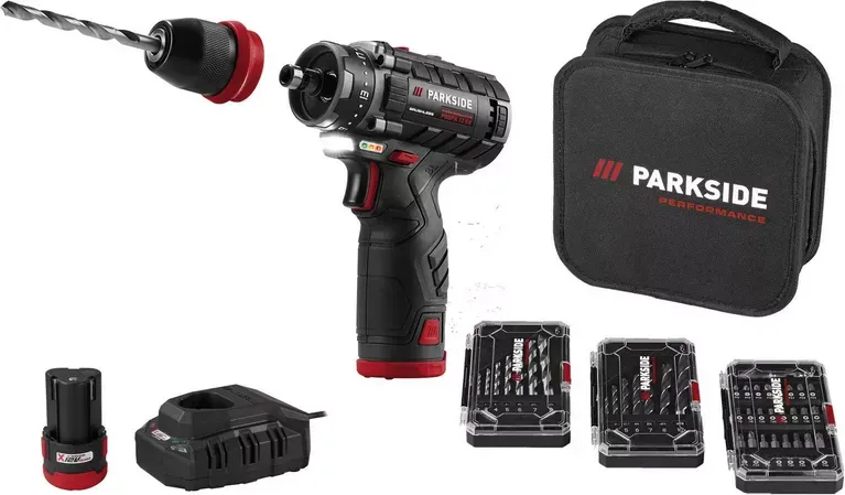 Lidl / Parkside Performance Bohrschrauber-Starterset PBSPA 12 E4 mit Akkus und Ladegerät (2 von 10)