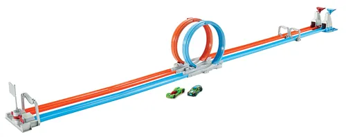 HOT WHEELS Zweispurige Looping Rennstrecke mit 2 Fahrzeugen (2 von 7)