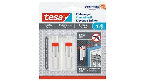 tesa Powerstrips Klebenägel für max. 1,0 kg 2,4 x 6,4 cm, 4 St. 77774-00000-00 (2 von 18)