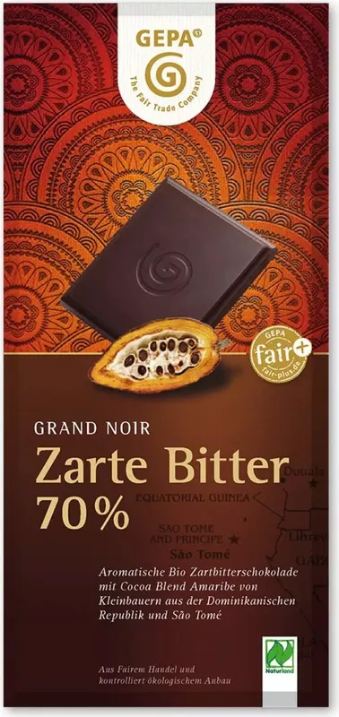 GEPA Bio Grand Noir Zartbitter 70% Cacao (2 von 4)