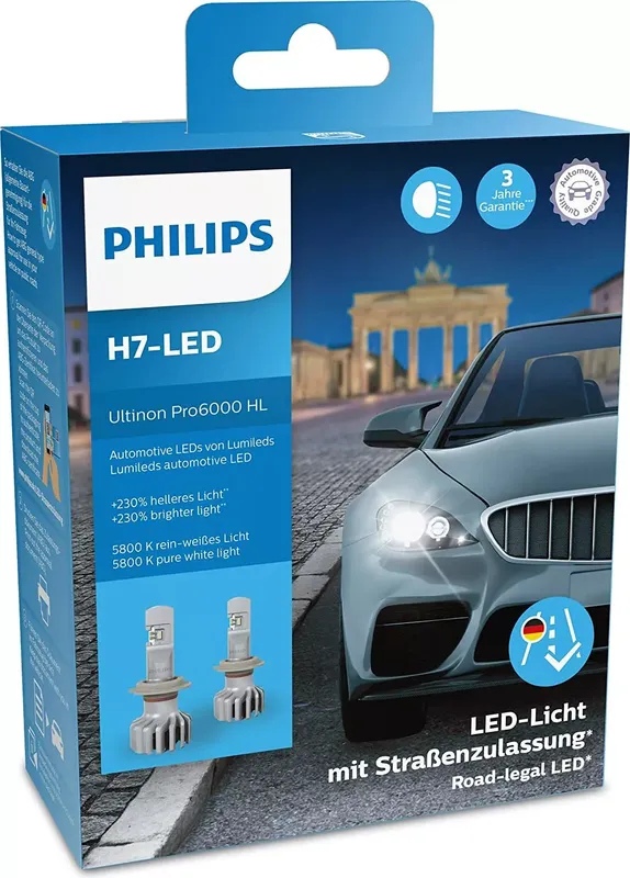 Philips Ultinon Pro6000 H7-LED Scheinwerferlampe (2 von 3)