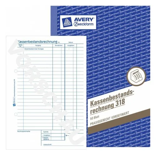 Avery Zweckform 318 Kassenbericht A5 (2 von 8)