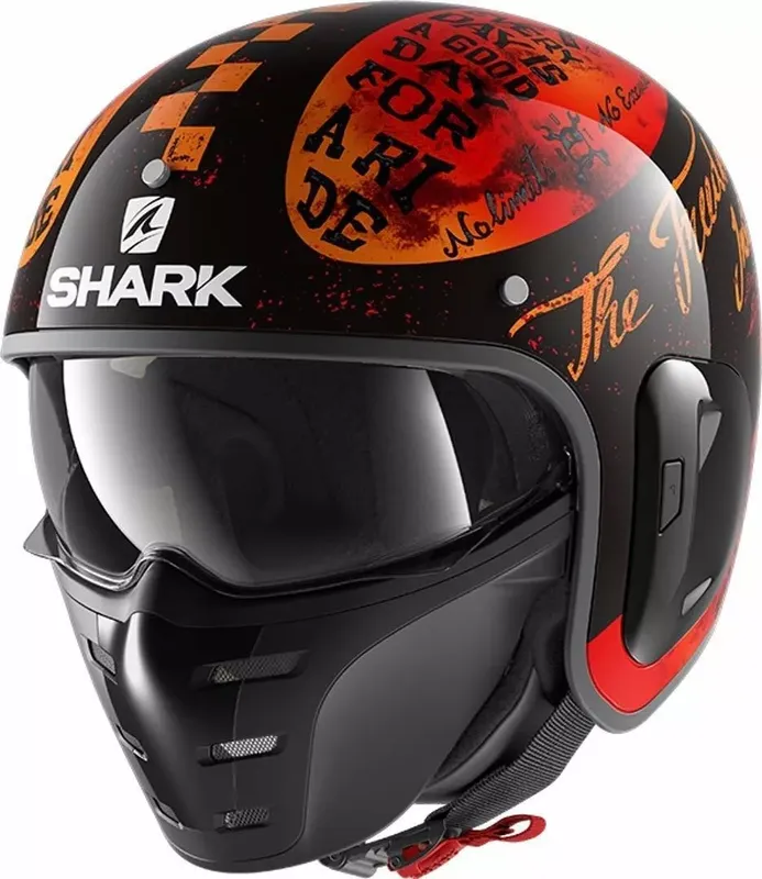 Shark S-Drak 2 Helm Tripp in Gloss Black Orange KOO (11 von 19)
