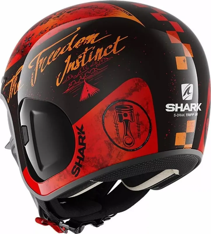 Shark S-Drak 2 Helm Tripp in Gloss Black Orange KOO (12 von 19)