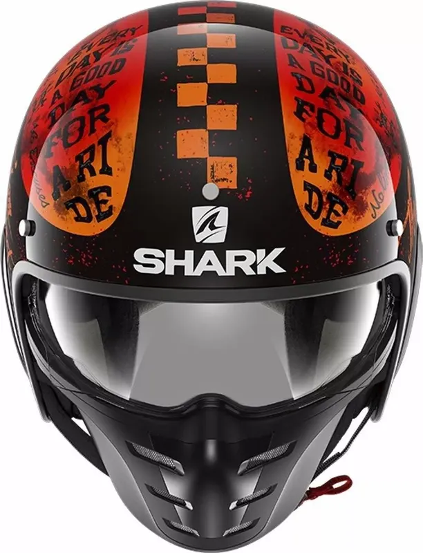 Shark S-Drak 2 Helm Tripp in Gloss Black Orange KOO (13 von 19)