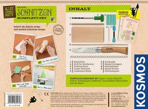 Kosmos 604608 AllesKönnerKiste Schnitzen Komplett-Set (3 von 3)