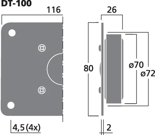 Monacor DT-105 Hi-Fi-Kalottenhochtöner (3 von 4)