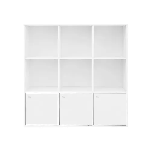 Vasagle Bücherregal LBC33WT, weiß, 9 Fächer mit Türen (3 von 8)