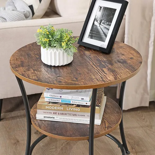 VASAGLE Beistelltisch braun 55x55x55 cm (3 von 7)