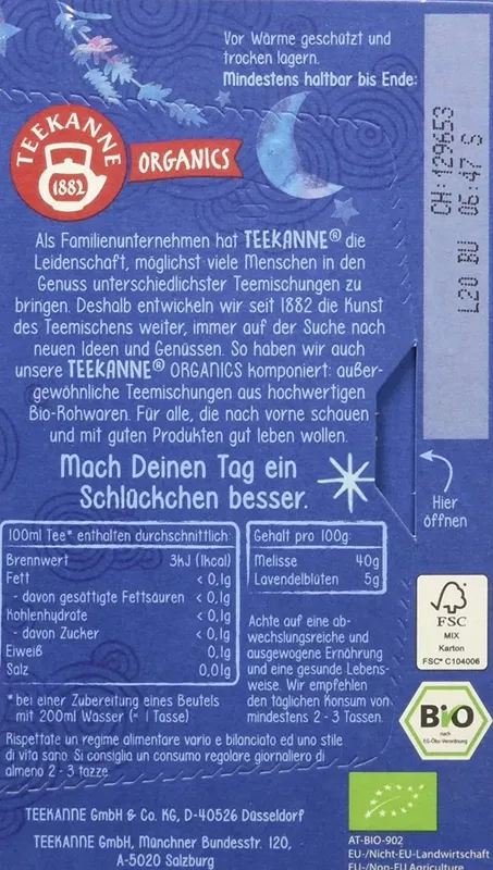 Teekanne Tee Organics Sleep und Dream, BIO (3 von 4)