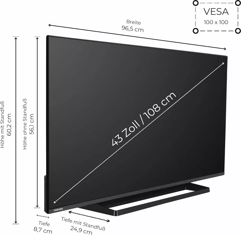 Toshiba 43 Zoll Fernseher Fire TV – 4K UHD Smart TV mit Dolby Vision (3 von 8)