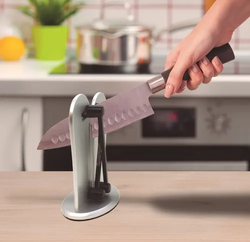 Industex Best Direct Insta Sharp, Messerschärfer, X Cross Technologie, ultraharter Wolfram Stahl, schleift, poliert und schärft, silber (3 von 6)