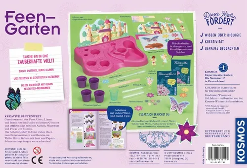 KOSMOS 632144 Feen-Garten, Züchte EIN Zauberhaftes duftendes Blütenmeer, Pflanz- und Experimentierstation inkl.2 Sorten Saatgut, Experimentierkasten für Kinder ab 6 Jahre (3 von 3)
