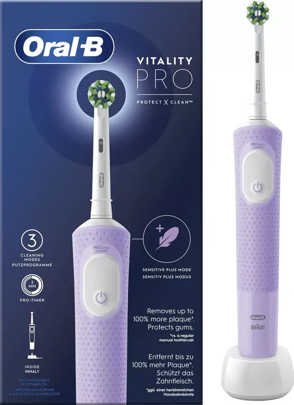 Oral-B Vitality Pro Elektrische Zahnbürste, lila (3 von 3)