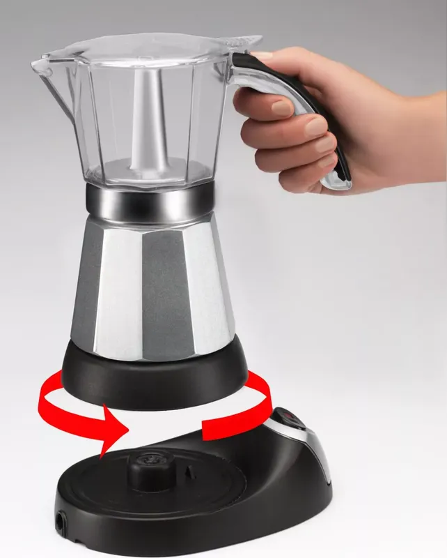 Delonghi EMKM 6.B Silber Elektrische Espresso-Kanne (3 von 3)