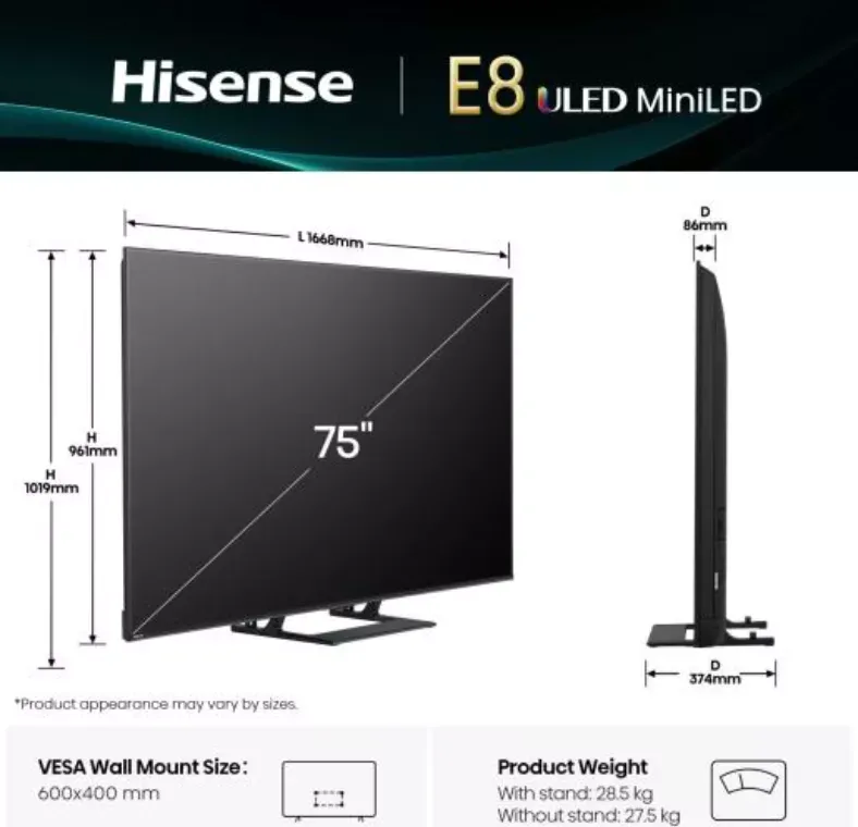 Hisense 75E8Q (3 von 7)