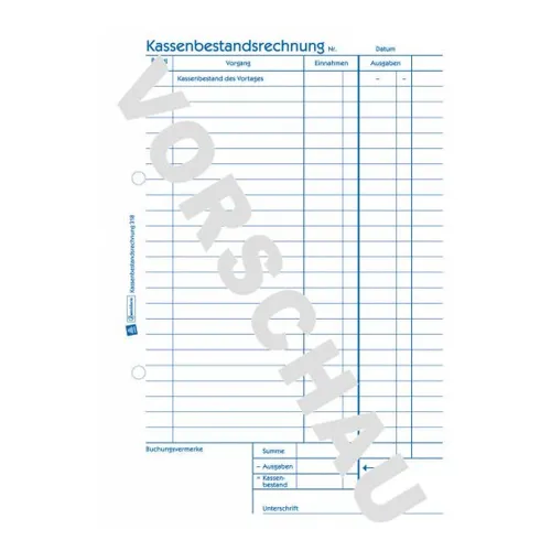 Avery Zweckform 318 Kassenbericht A5 (3 von 8)
