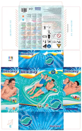 Bestway Luftmatratze Summer Colors 211 x 168 x 26 cm (24 von 25)