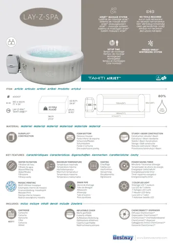 Bestway Hydro Lay-Z-Spa Honolulu Airjet Whirlpool (26 von 63)