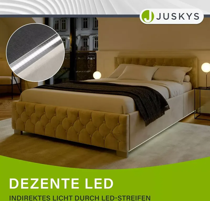 Juskys Polsterbett Nizza 140x200 cm (4 von 5)