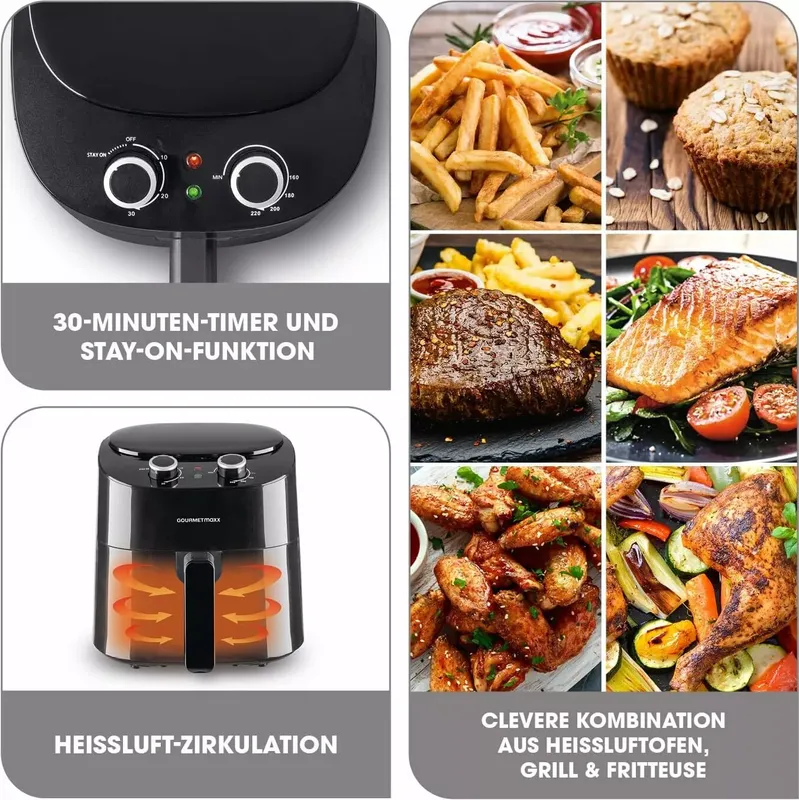 GOURMETmaxx Heißluft-Fritteuse Mechanisch 4,5 l (4 von 8)