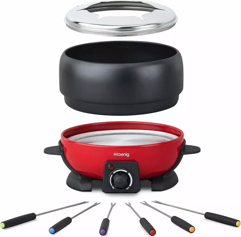 H.Koenig ALP1800 elektrisches Fondue Set für 6 Personen (4 von 6)