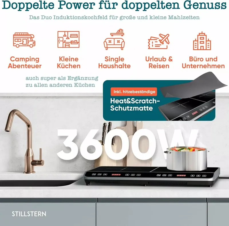 Stillstern Doppel-Induktionskochplatte (4 von 9)