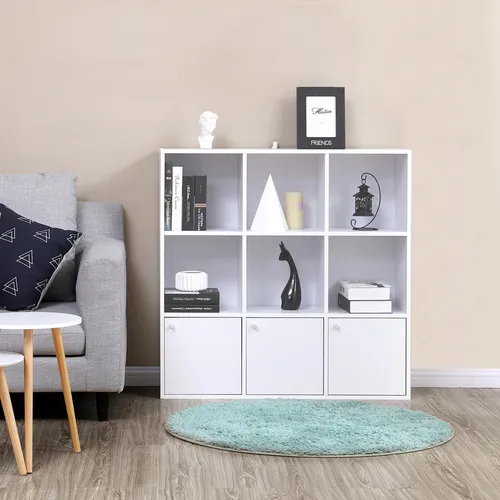 Vasagle Bücherregal LBC33WT, weiß, 9 Fächer mit Türen (4 von 8)