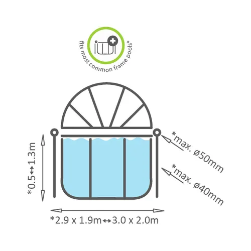 EXIT Poolverdeck multifunktionale Abdeckung für Framepools (4 von 4)